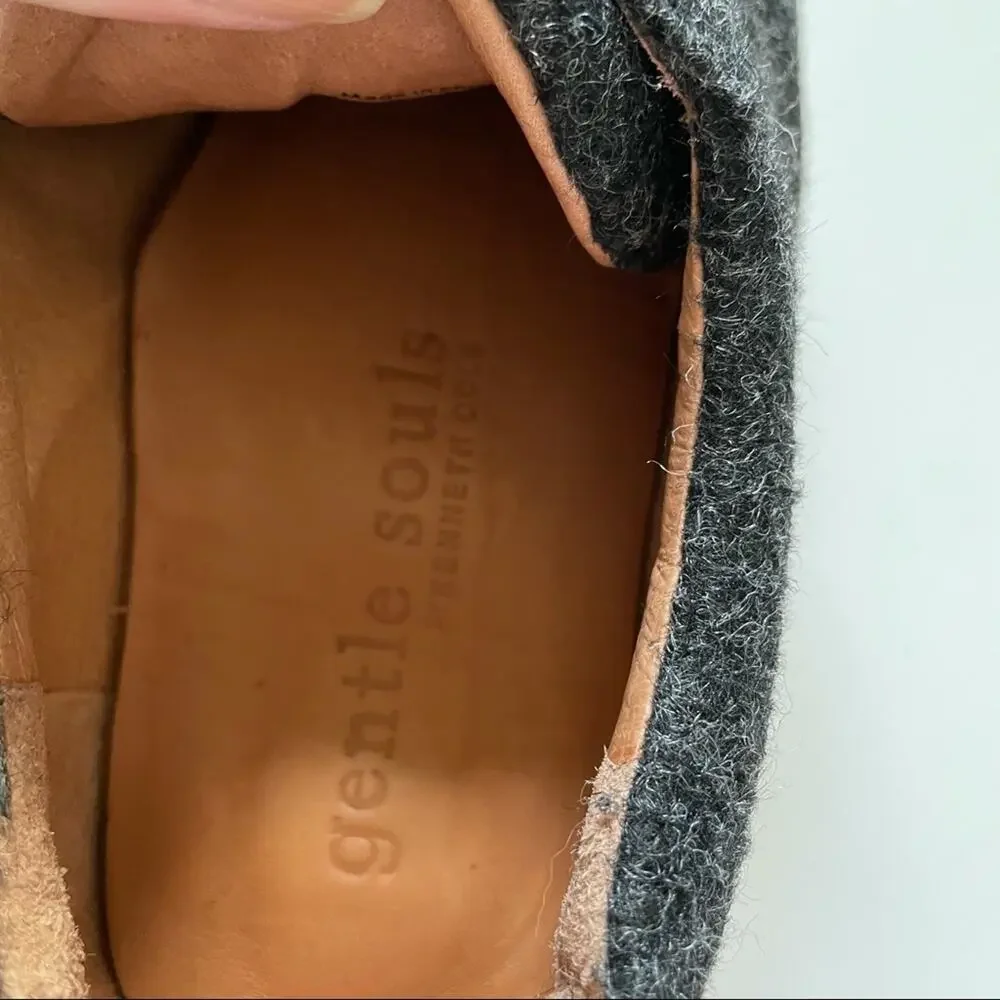 Gentle Souls Kenneth Cole Grey Wool Wedge Sneaker
